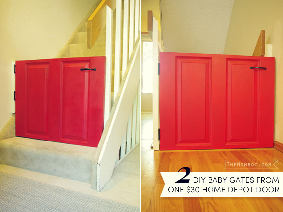 DIY baby gates from a door learn from my mistakes The Mombot