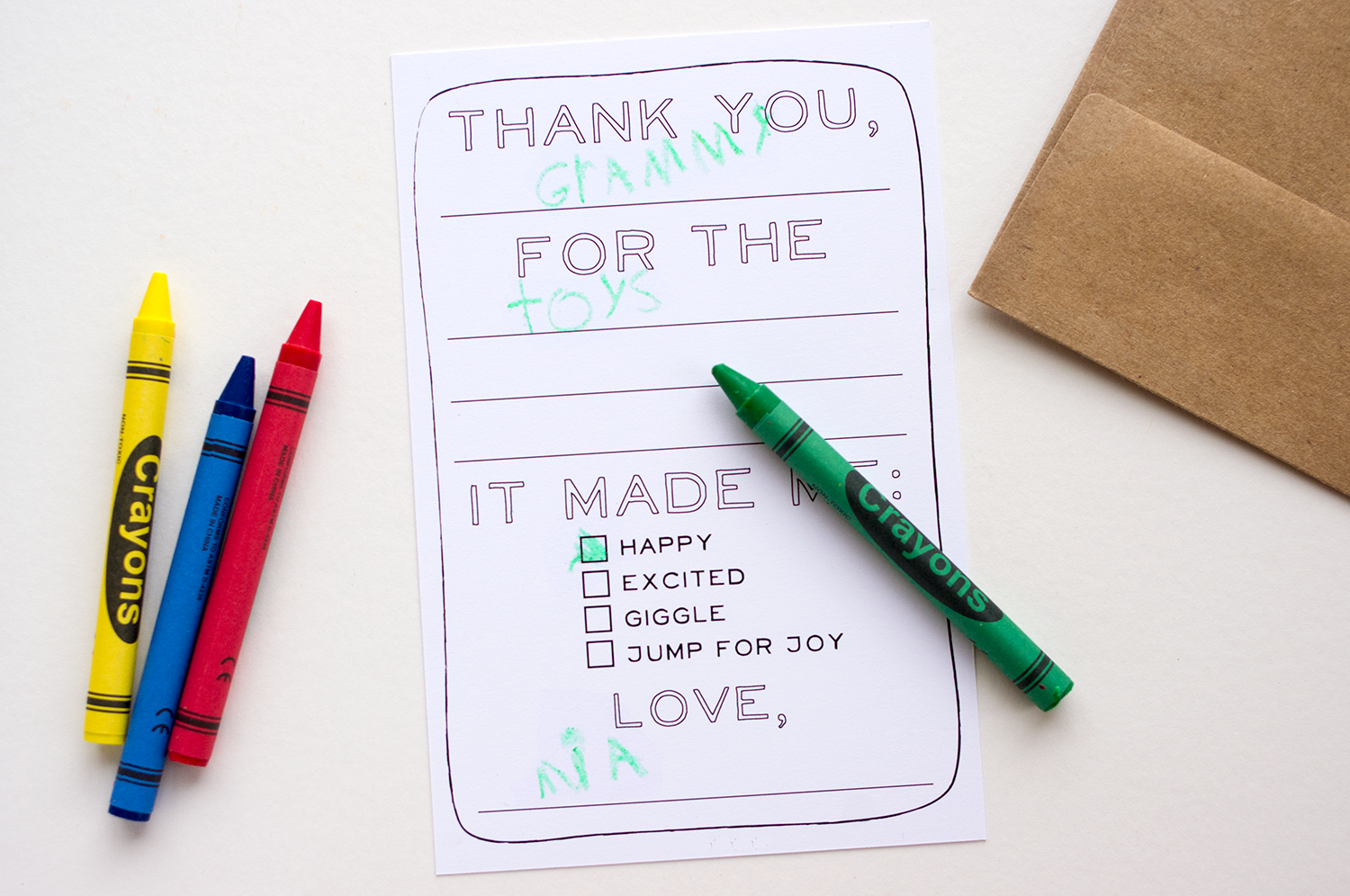thank you cards for kids, kid thank yous, fill in thank you cards, printable thank you cards