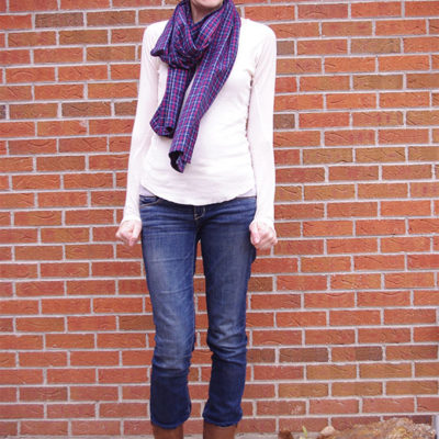 WIWW: Plaid scarf and a not-quite bootie