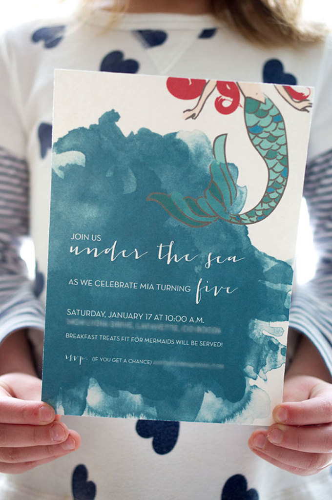 Mermaid birthday party invite | TheMombot.com