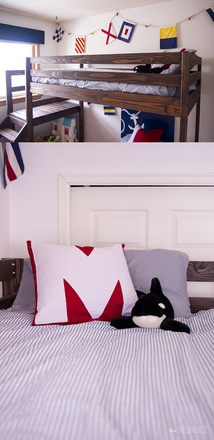 Nautical Themed Shared Kids’ Room - The Mombot
 Nautical Themed Kids Bedroom