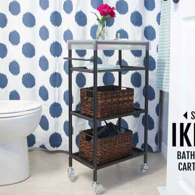 A simple IKEA hack: Painted Bathroom Cart