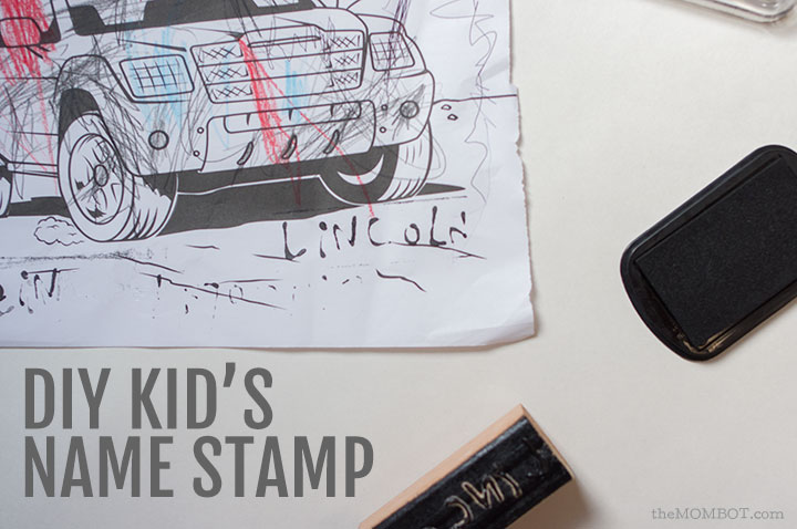 Easy DIY name stamp for kids - The Mombot