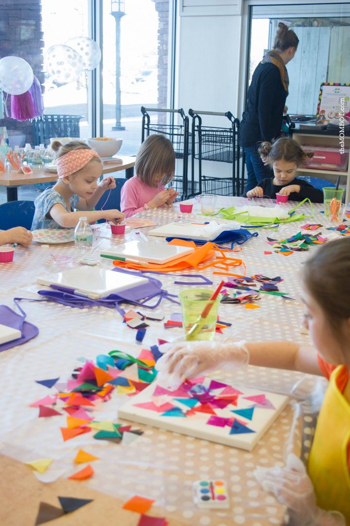 Kid Canvas Art with Bleeding Tissue Paper - The Mombot