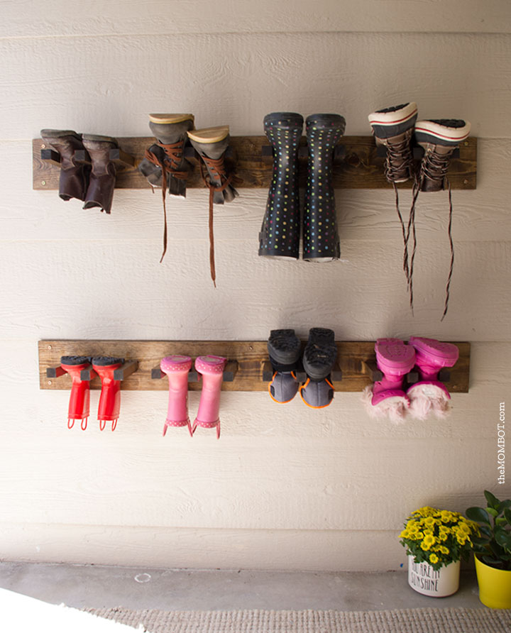 diy boot rack