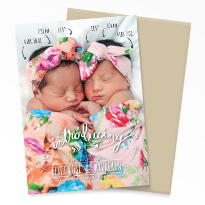 Twins Birth Announcement: Twice the Cute