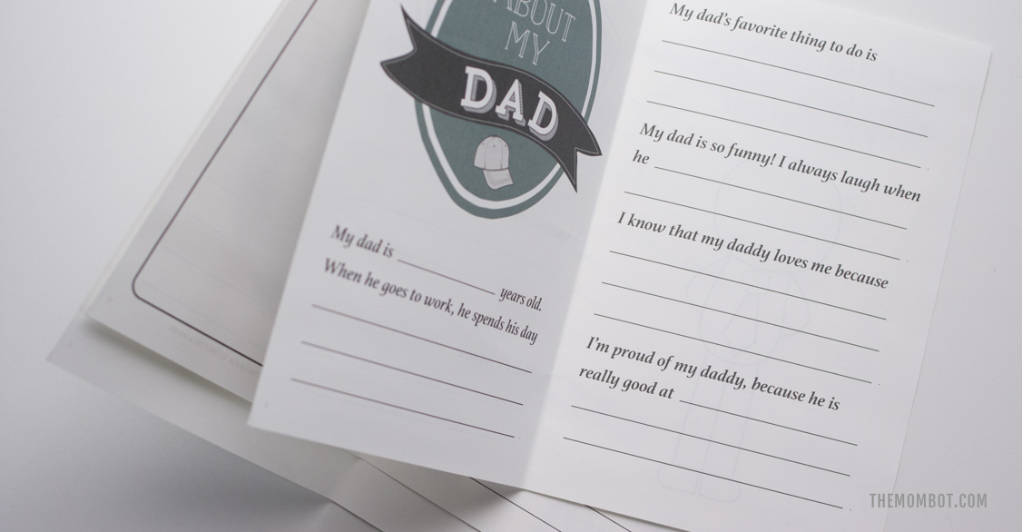 free father's day printable, free father's day booklet, father's day book, father's day freebie, father's day printable