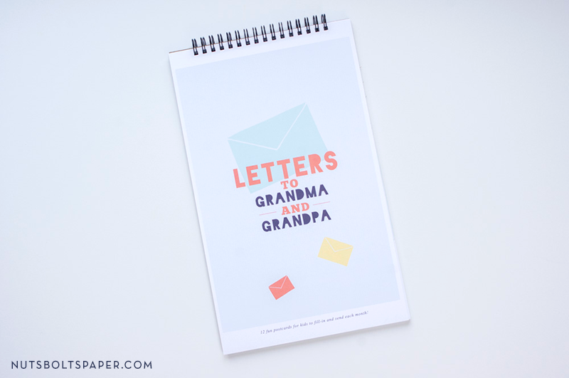 letters to grandma and grandpa, postcards for kids, postcards for grandparents, gifts for grandparents, kid letters