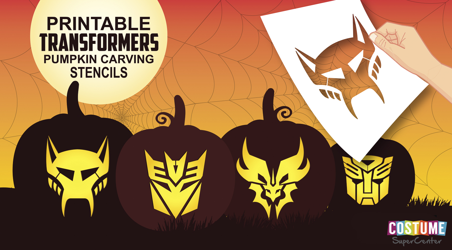 bumblebee transformer pumpkin stencil