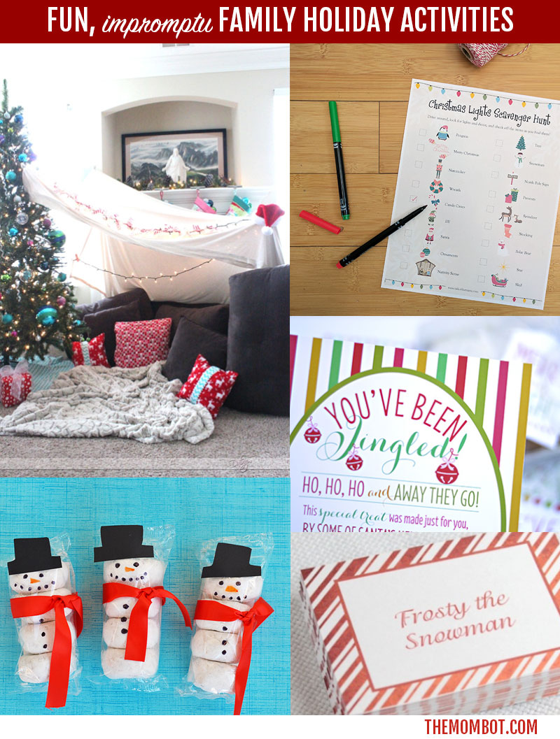 impromptu christmas fun, christmas activites, family christmas activities