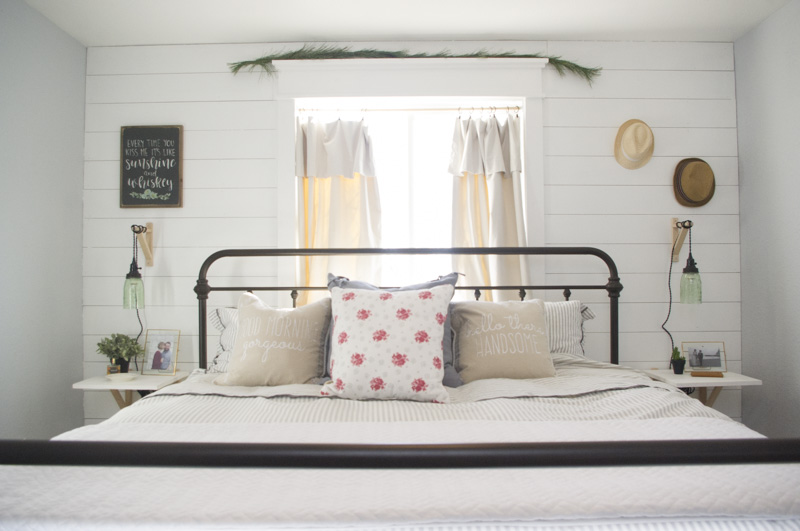 modern farmhouse bedroom, farmhouse bedroom, shiplap, shiplapped bedroom, Modern Farmhouse Bedroom Redesign