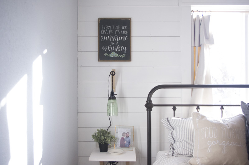 modern farmhouse bedroom, farmhouse bedroom, shiplap, shiplapped bedroom, Modern Farmhouse Bedroom Redesign