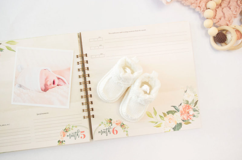 modern baby book, watercolor floral baby book, girl baby book, vintage floral baby book, vintage baby book, floral baby book, pink baby book, simple baby book, baby journal