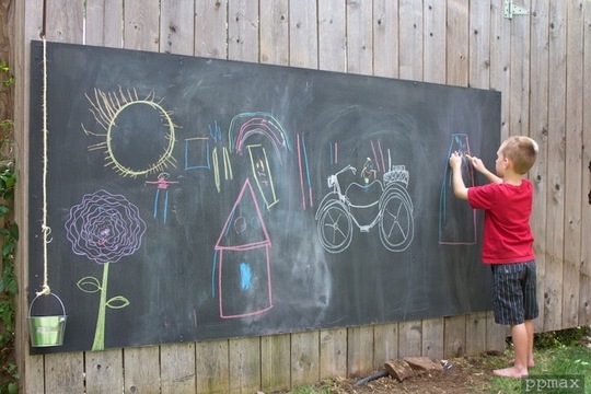 summer activities, summer DIY, outdoor chalkboard