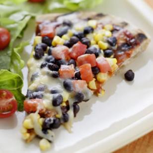 recipes, black bean pizza, grilled pizza
