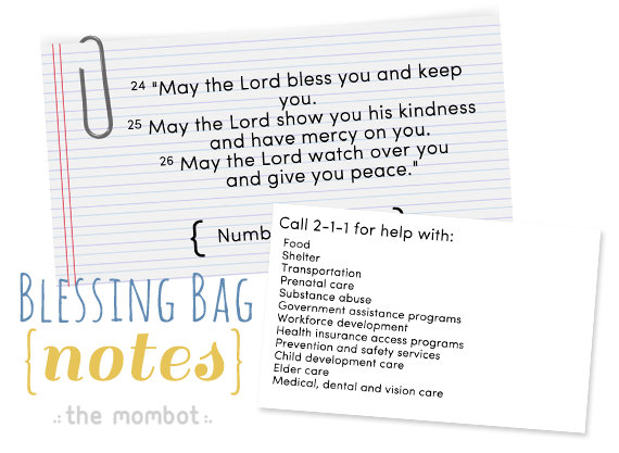 Blessing bags for the homeless | TheMombot.com