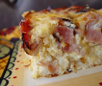 breakfast recipes: potato, egg, ham casserole | TheMombot.com