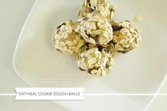 oatmeal cookie dough balls recipe | themombot.com
