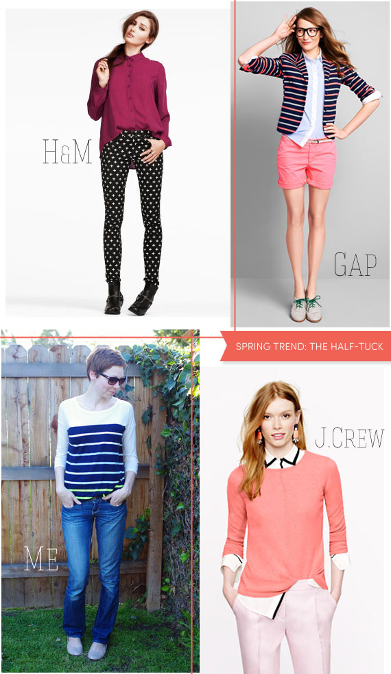 spring 2013 trends: the half tuck | TheMombot.com