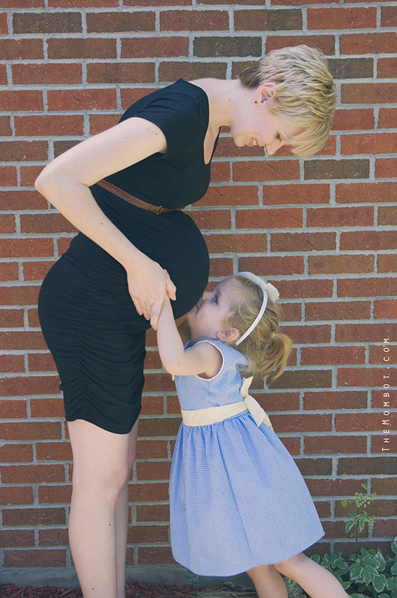 Little black maternity dress | TheMombot.com