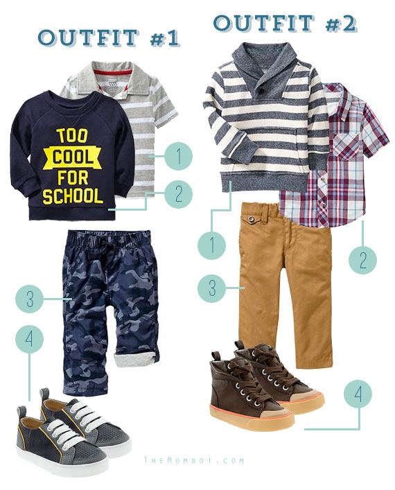 Back to school looks for your preschoolers/kindergarteners | TheMombot.com