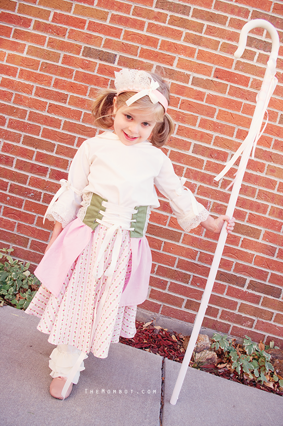 Homemade little store bo peep costume