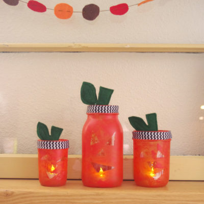 Pumpkin Mason Jar lights