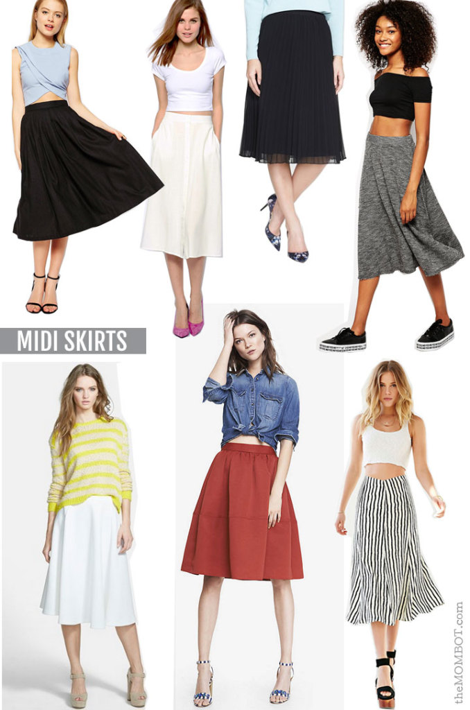 Midi Skirts {transitional spring trend} - The Mombot