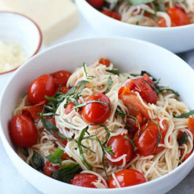 go-to dinner recipes, easy dinner recipes, quick dinner recipes, pasta recipes, 20 minute dinner, cherry tomato pasta
