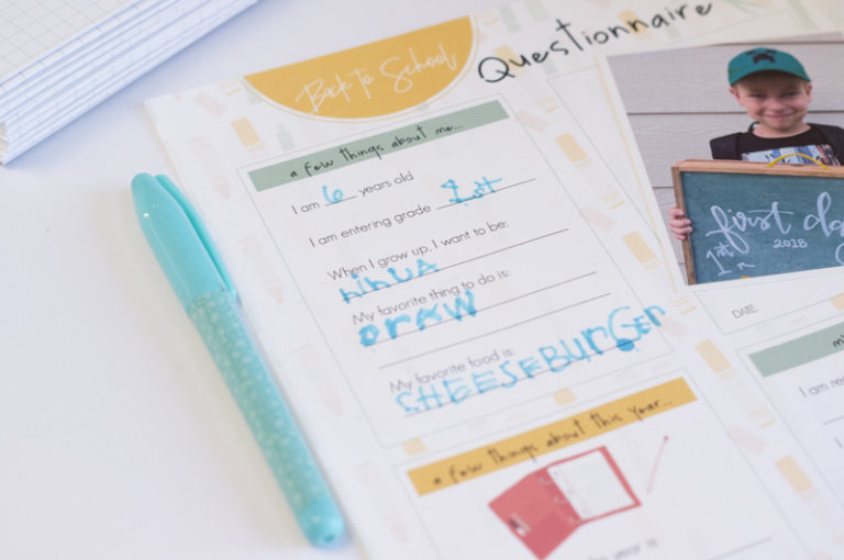 First Day and Last Day of School Questionnaire (free printables) - The ...