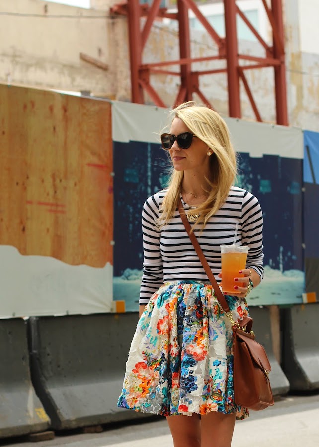 Mixing stripes & florals - The Mombot
