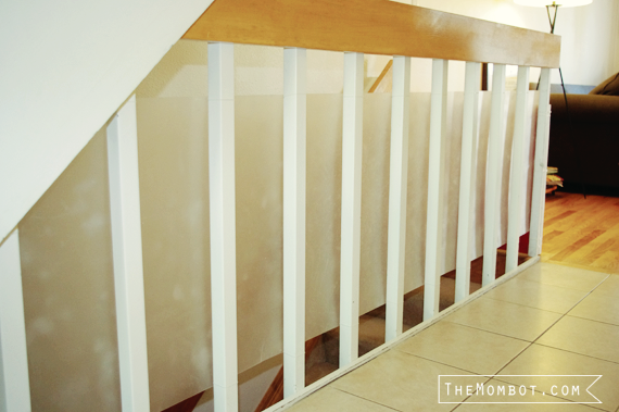 babyproofing staircase with plexiglass | themombot.com