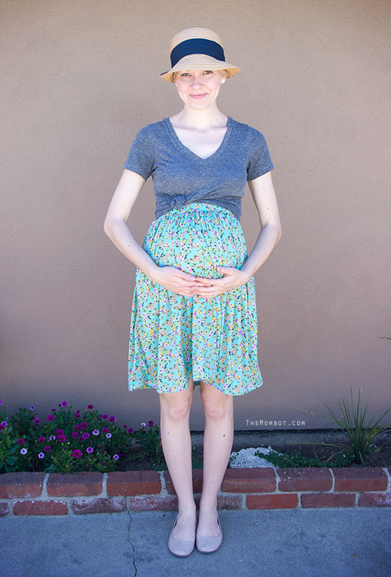DIY maternity skirt | TheMombot.com